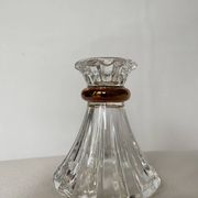 Crystal Lustre D'Arques, Candle Holder with Gold Edge