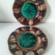 Two antique plates - Rubelles Enamel Factory (circa 1845–1855)