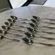 Set of 12 tablespoons. Art Deco. Silver-plated metal.