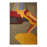 Abstract backhoe canvas