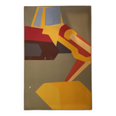 Abstract backhoe canvas