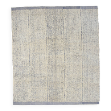 8x10 Blue & Beige Large Vintage Kilim Rug, 250x298Cm