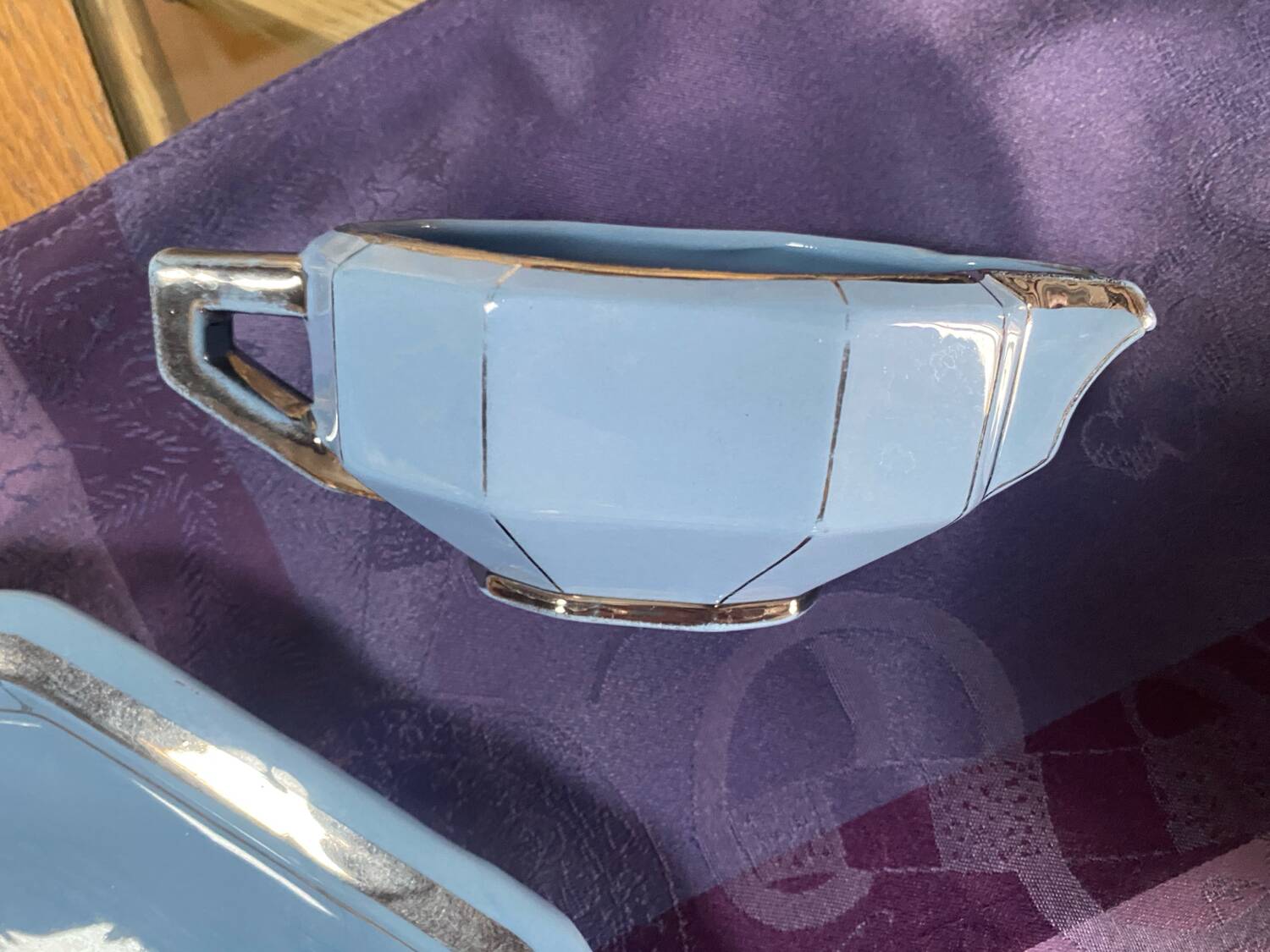 Art Deco tea service stamped Longwy