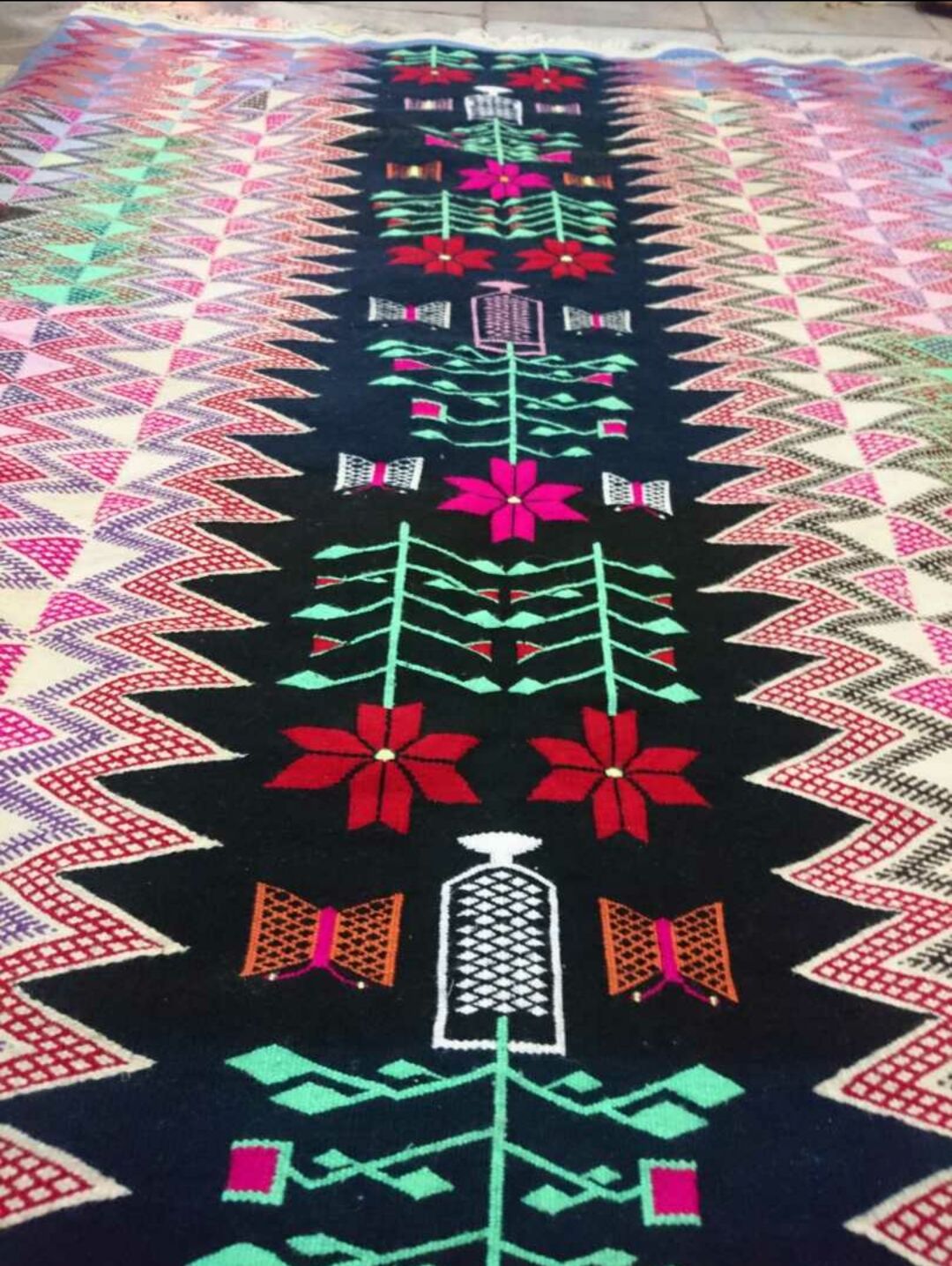 Carpet Berber kilim multicolor handmade 175x135cm