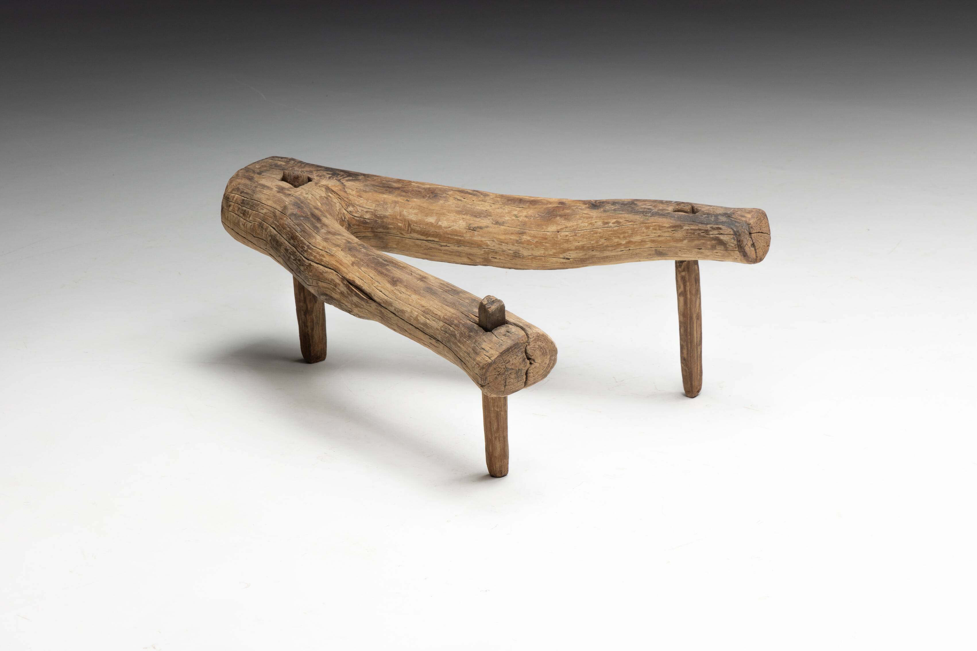 Wabi Sabi Primitive Tripod Stool, France, 18th Century