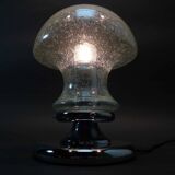 Mid-Century Chrome and Glass Mushroom Table Lamp by Baum Leuchten, 1970s