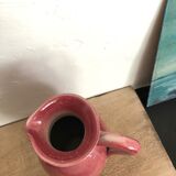 Pink ceramic pitcher