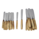 Christofle Art Deco, 24 horn knives, 12 dinner + 12 side, dessert.