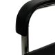 Set of 4 bauhaus cantilever chairs black leather and chrome design