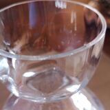 Crystal vase, tulip collar, faceted