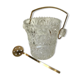 Chiseled glass ice bucket