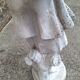 Antique cherub statue for garden, vintage plant holder