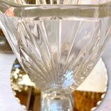 Vintage chiseled glass vase