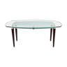 Table de salle à manger et six chaises en acajou - design italien des années 60