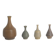 Petits Vases Mid-Century Scandinaves Modernes de Collection en Grès Marron par Gunnar Borg, Set de 4