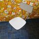 Extendable formica table and vintage 1960s chairs.
