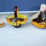 Earthenware signed J.Massier and Sicardd, set of 3