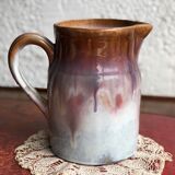 Glazed stoneware pitcher
