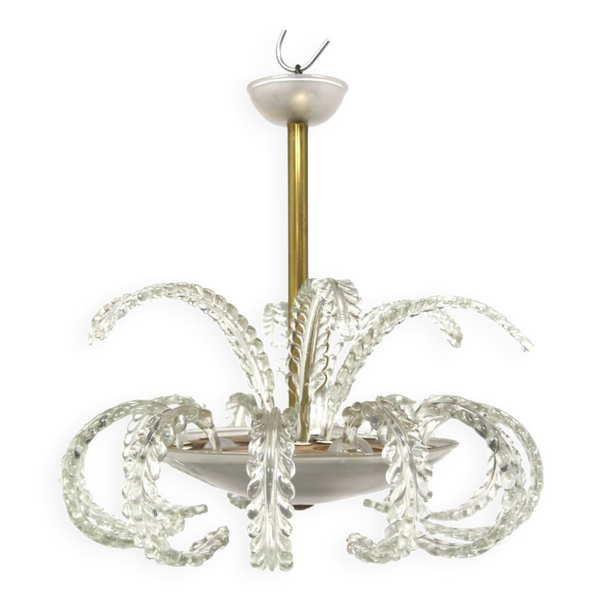 Carl Fagerlund pendant light for Orrefors, Sweden, 1950