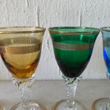 Murano multicolor liquor glasses