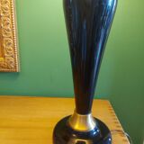 Large cobalt blue ceramic lamp stand