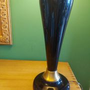 Large cobalt blue ceramic lamp stand