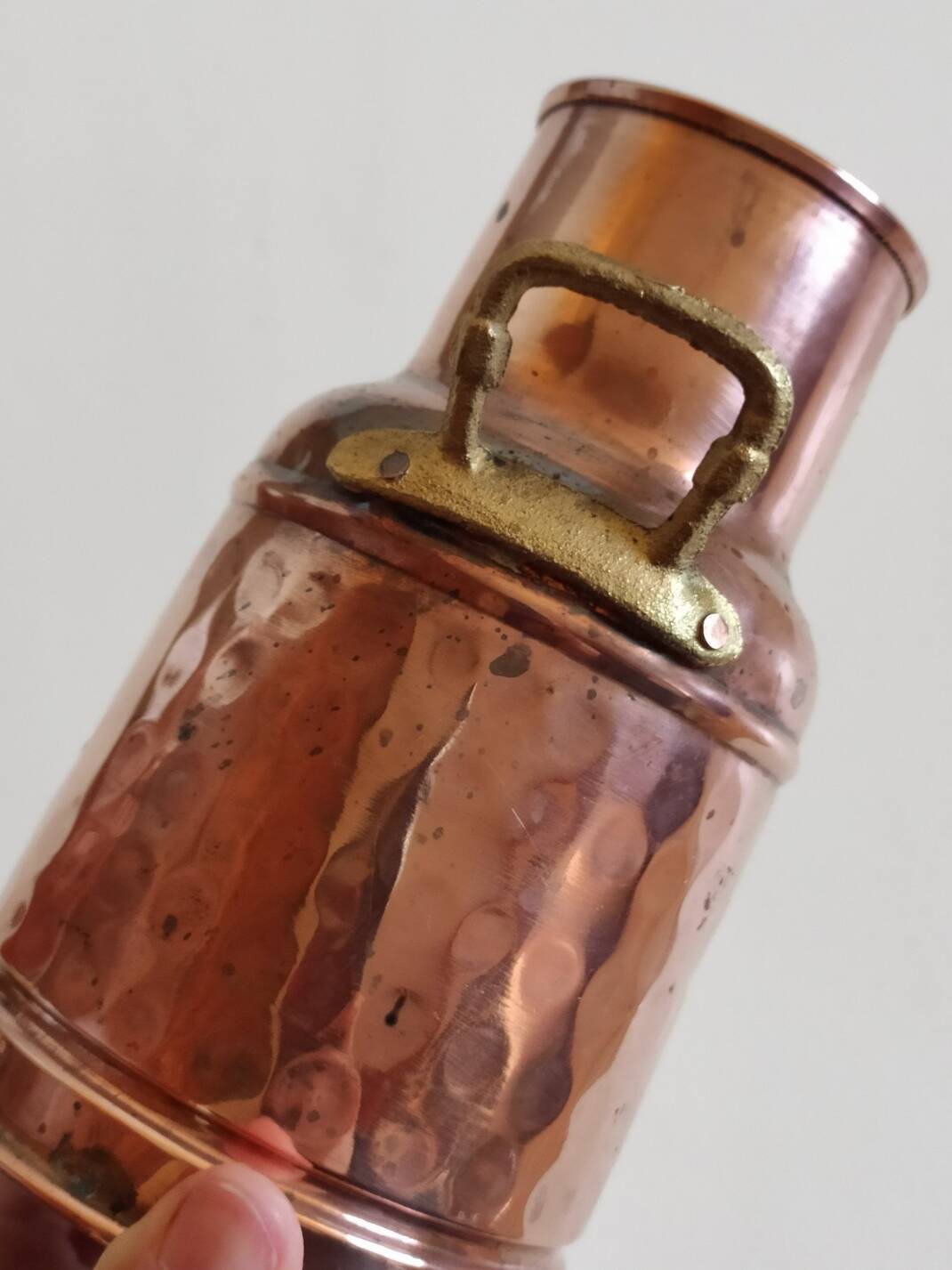 Small copper milk jug