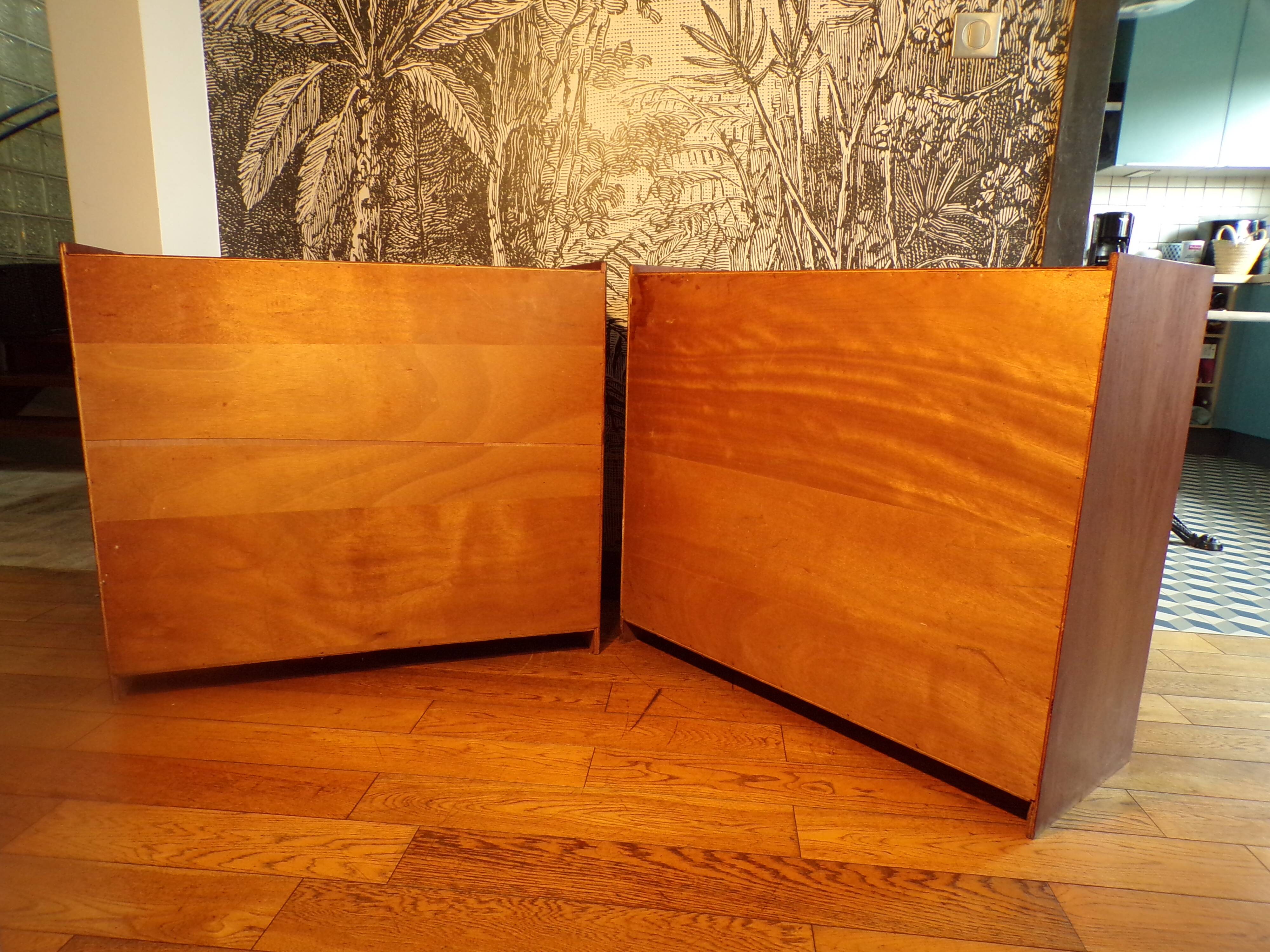 Duo of trade furniture with sliding doors