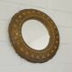 Small vintage wall mirror hand-carved wooden farmhouse handmade mirror