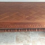 Rocaille table in carved solid oak