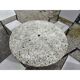 Garden furniture in stone with a vintage 1970s iron base.