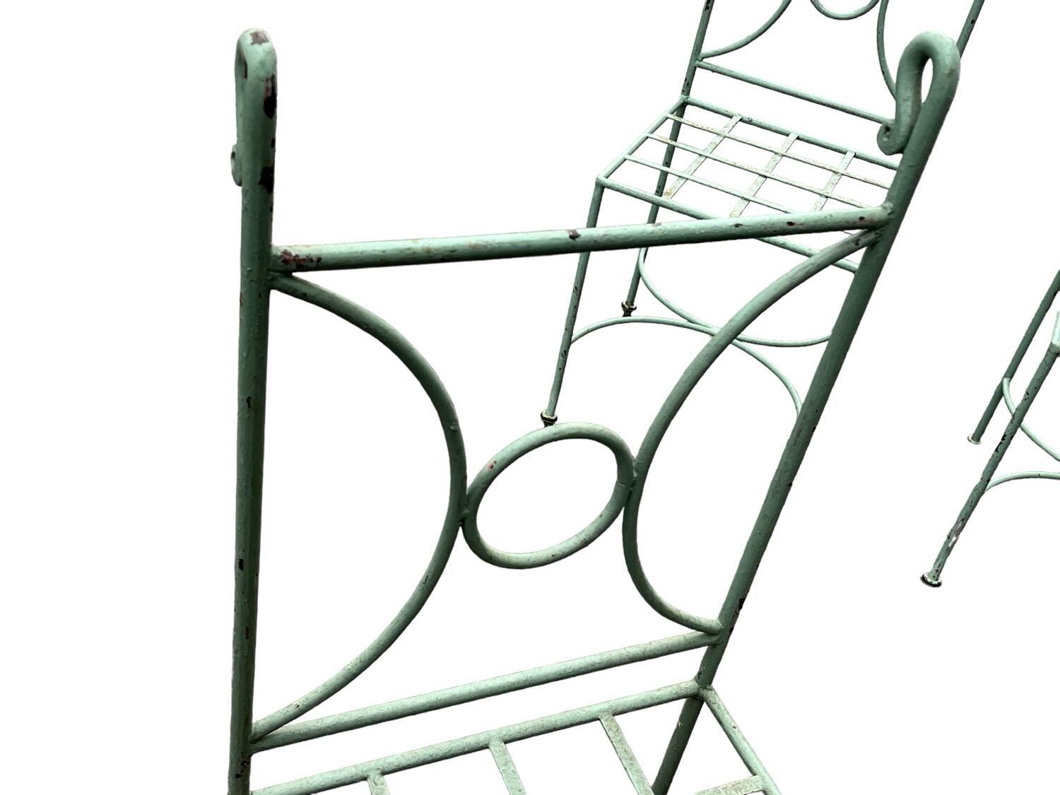Set of 5 wrought iron garden furniture chairs