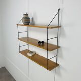Wooden and metal string shelf, 1960s