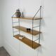 Wooden and metal string shelf, 1960s