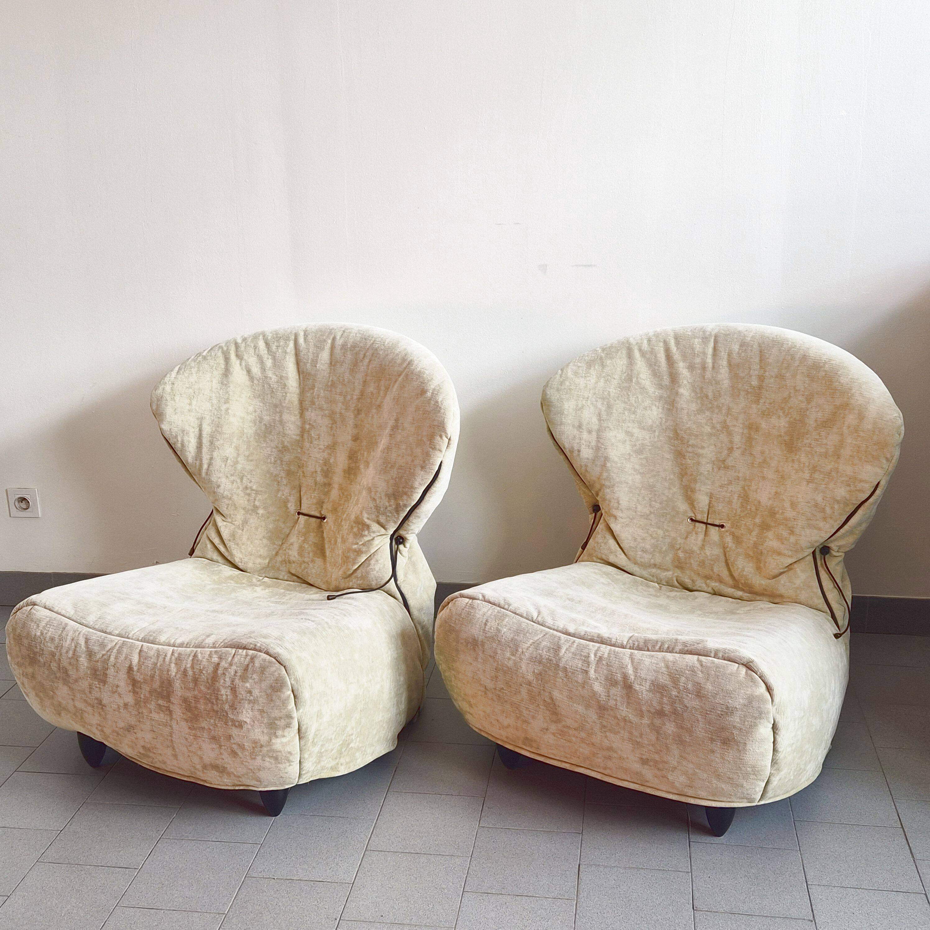 Pair of vintage armchairs by Annie Hieronimus for Cinna 1990