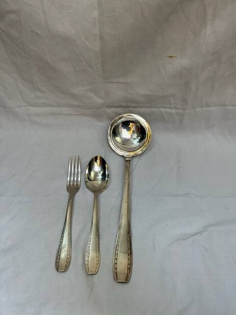 Art-deco silver-plated cutlery