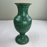 Decorated brass vase