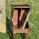 Vintage Dark Brown Wood Side Table - Vinyl Record Book Holder
