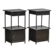 Set of iron bedside tables, 1910s