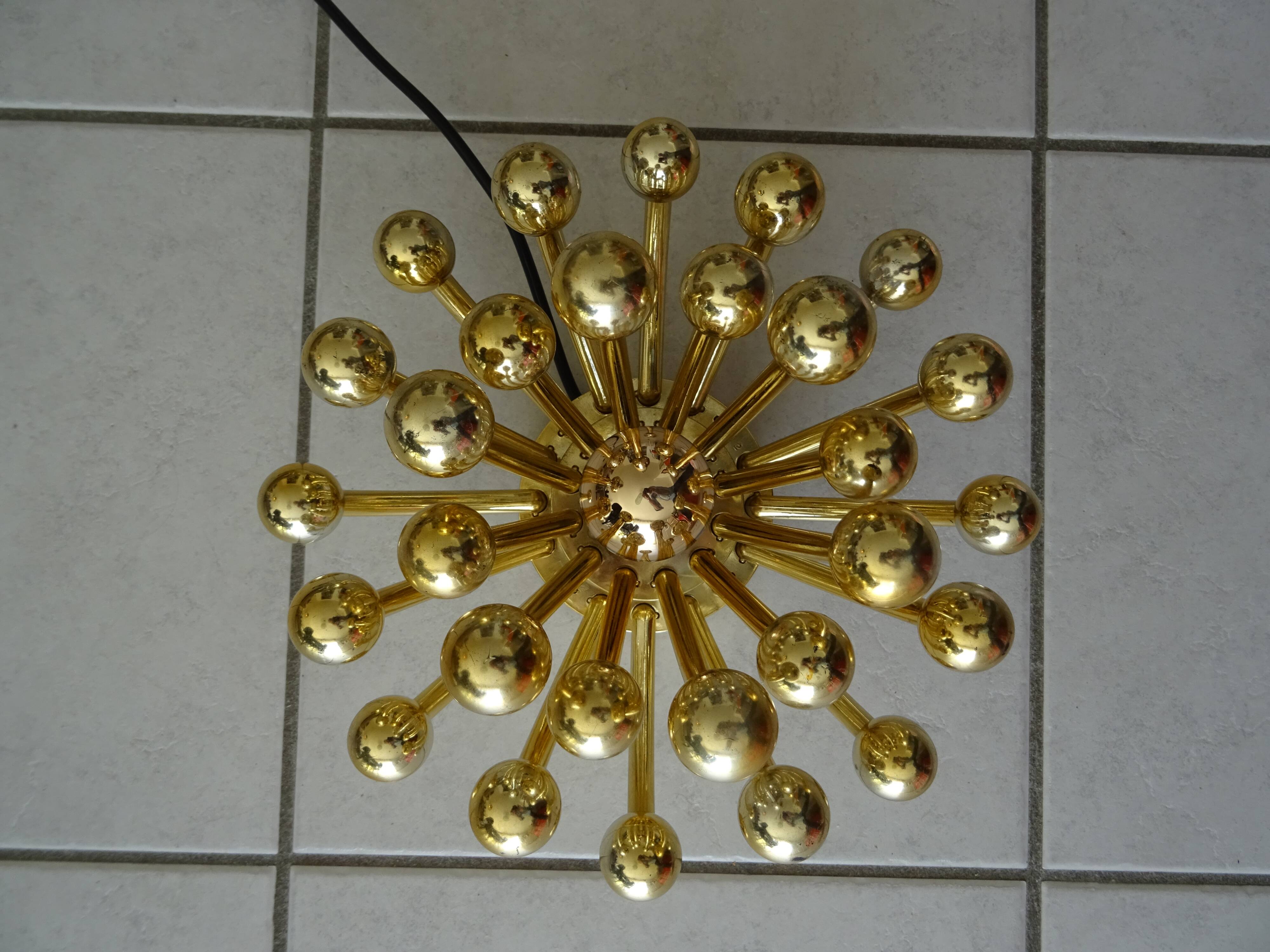 Pistillino gold wall lamp Studio Tetrarch Valenti design 70s