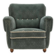 Fauteuil danois des années 1960, en laine de mobilier vert clair, avec des pieds en bois de chêne.