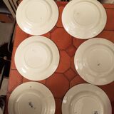6 plates with dessert iris Clairefontaire
