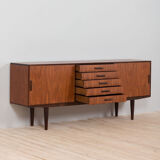 Danish mid century teak sideboard on tapered legs, 1970s