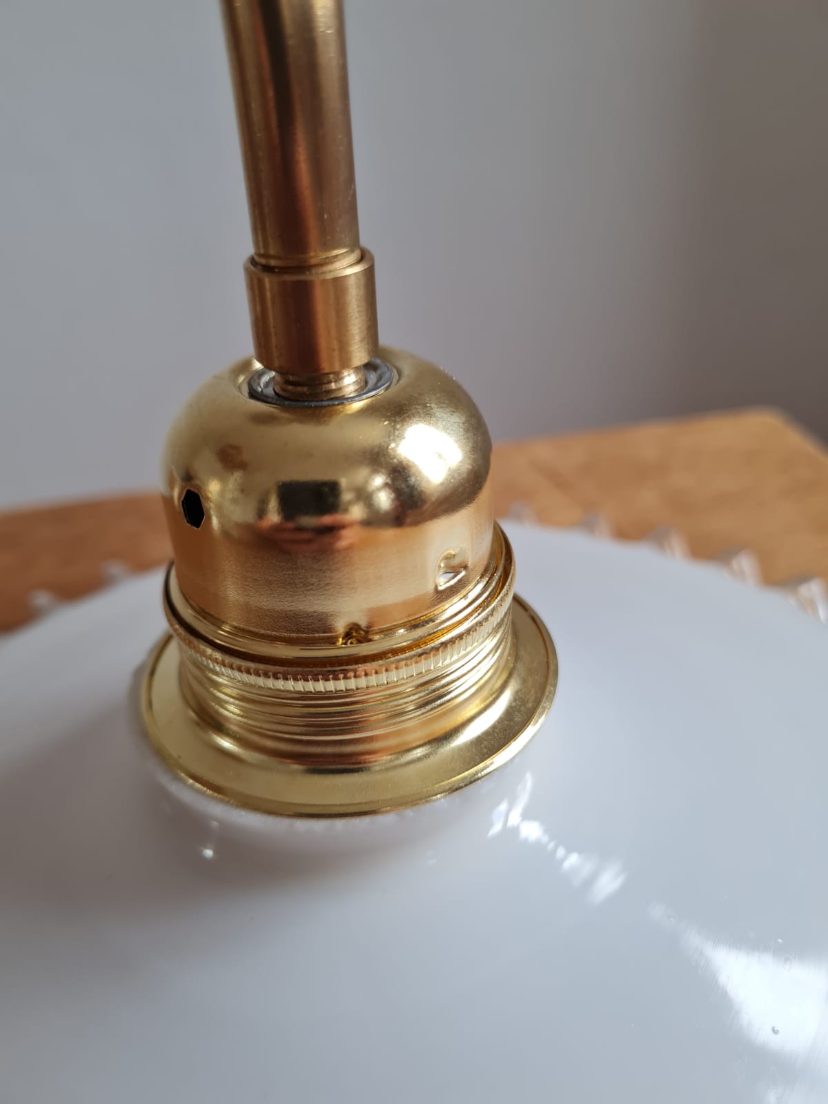 Pair of opaline wall lamps