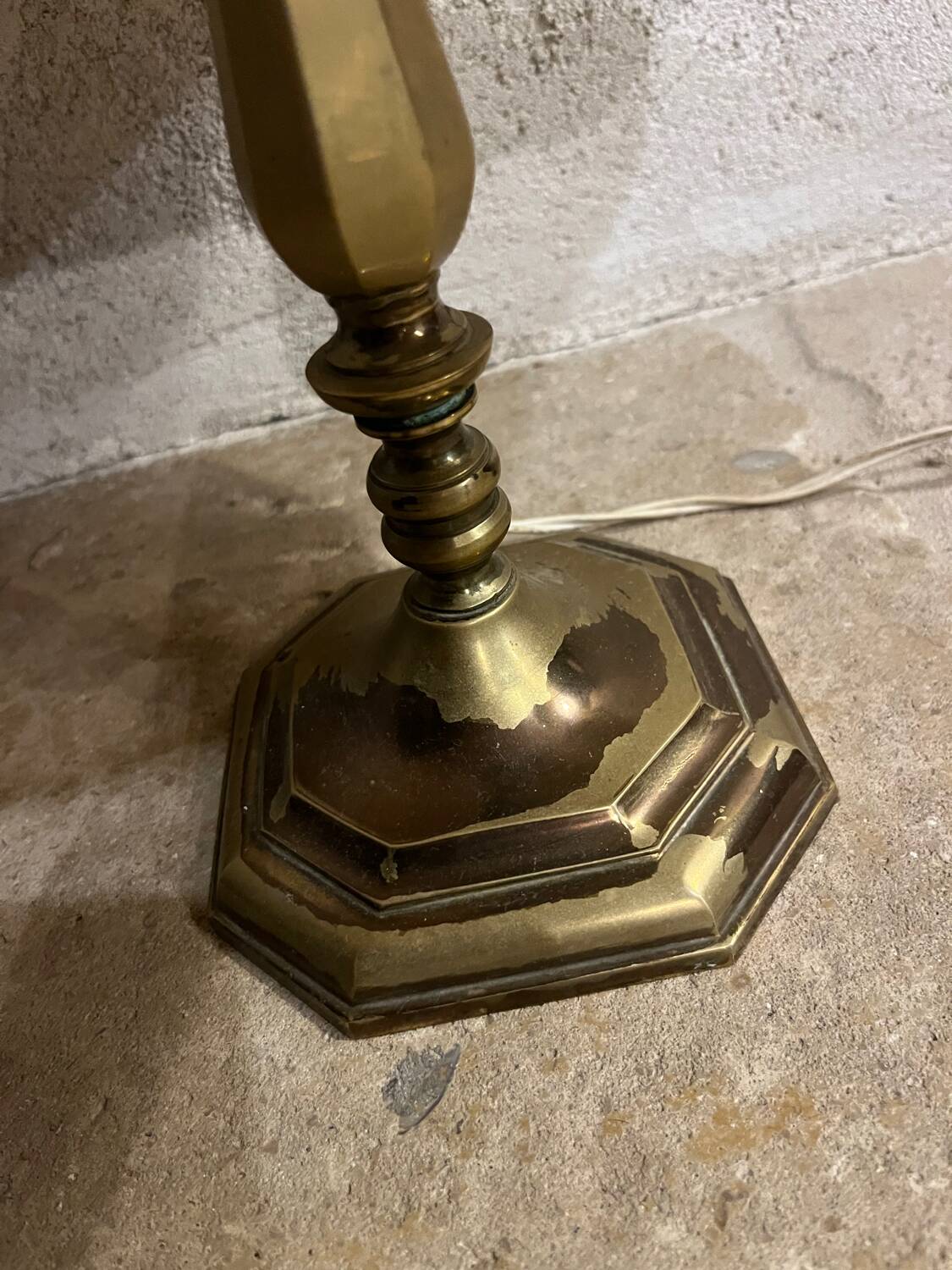 Vintage 1950s brass lamp