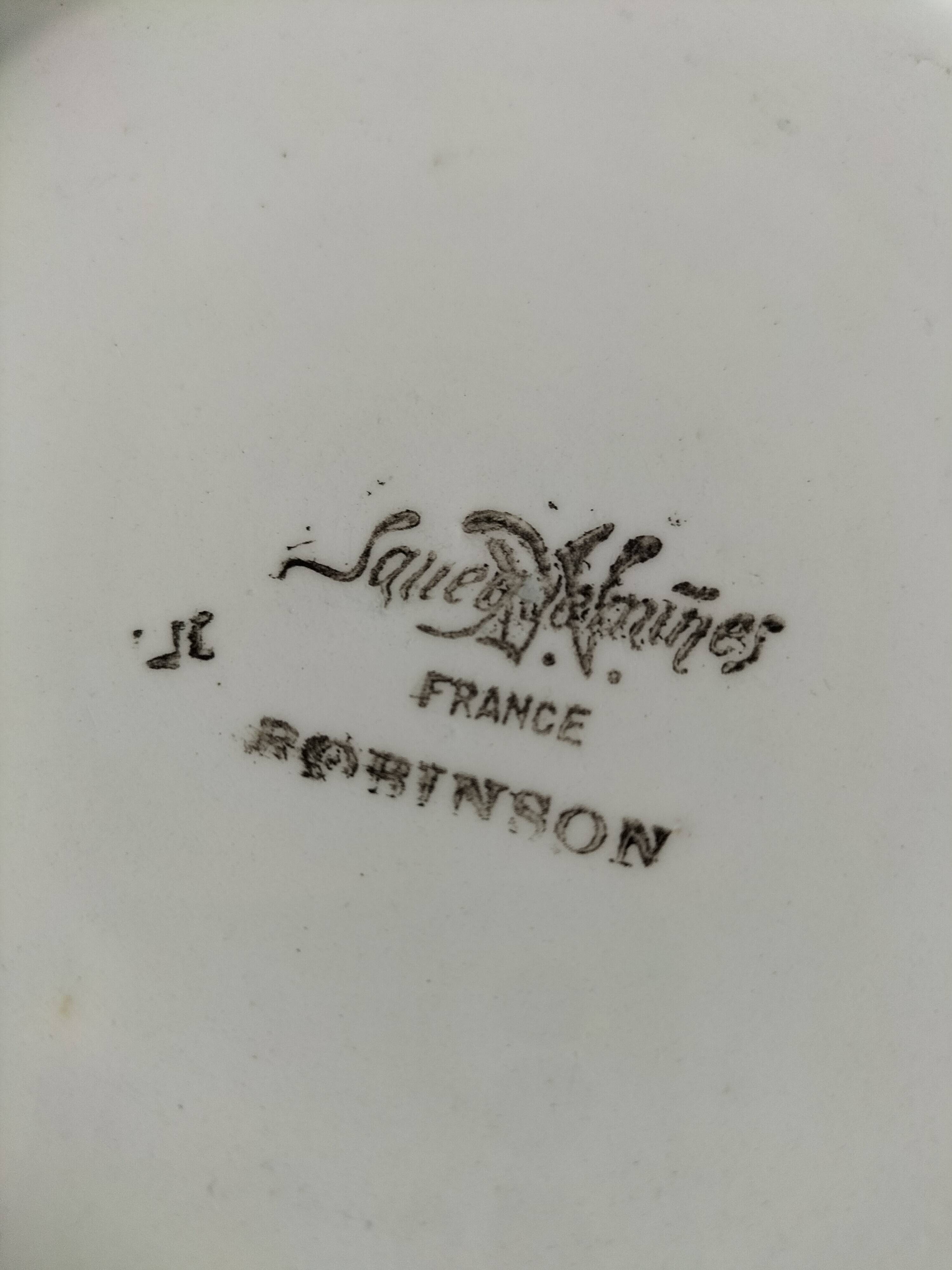 Sarreguemines vegetable dish, Robinson model