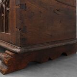 Rare Large Gothic 16th century carved solid oak chest, France