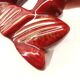 Lot of 2 Art Deco Ceramic Deer in Burgundy and Gold France