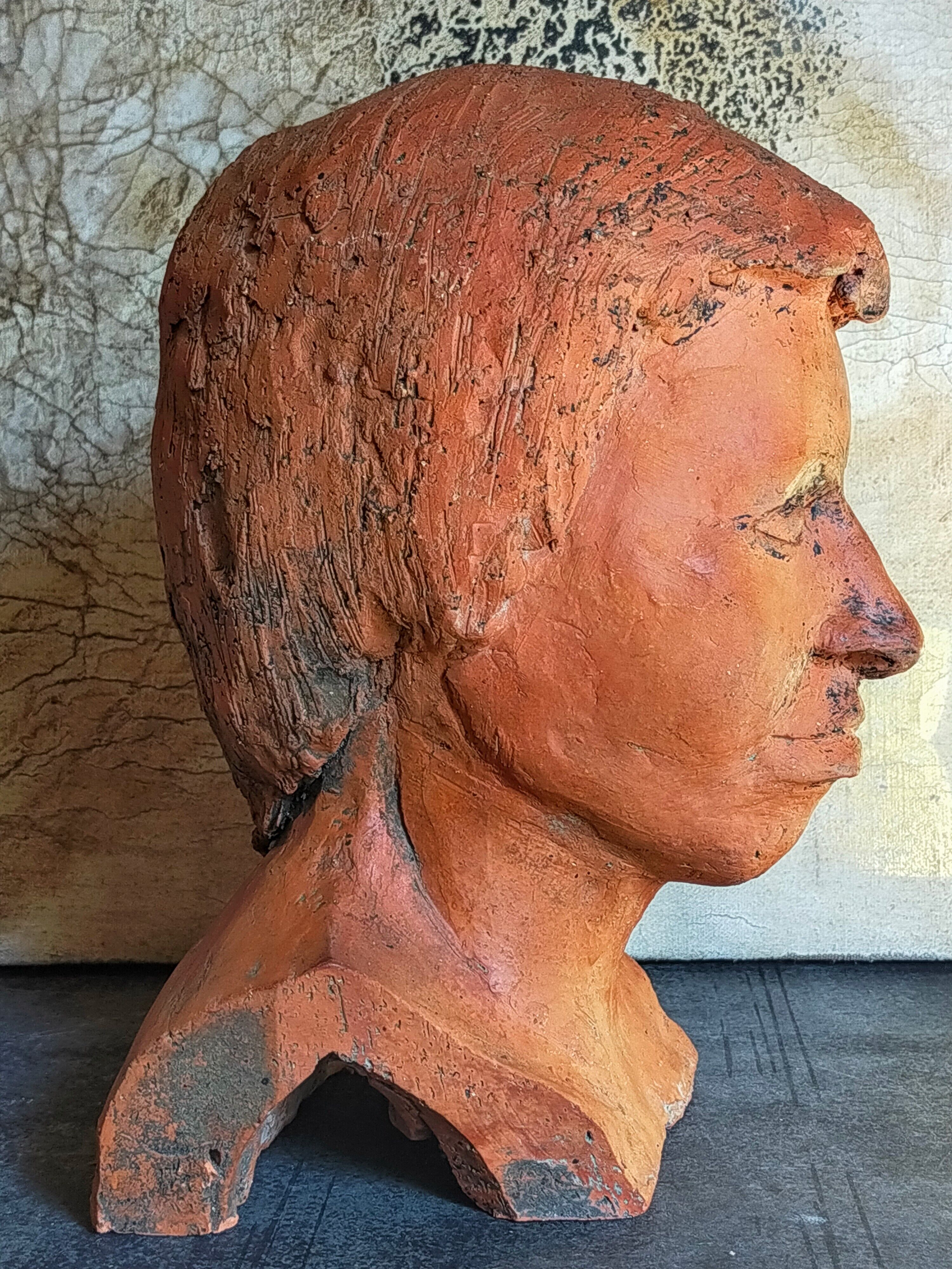 Young man's head original artist modeling