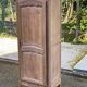 Renovated Louis XV bonnetière dormitory wardrobe in solid oak.